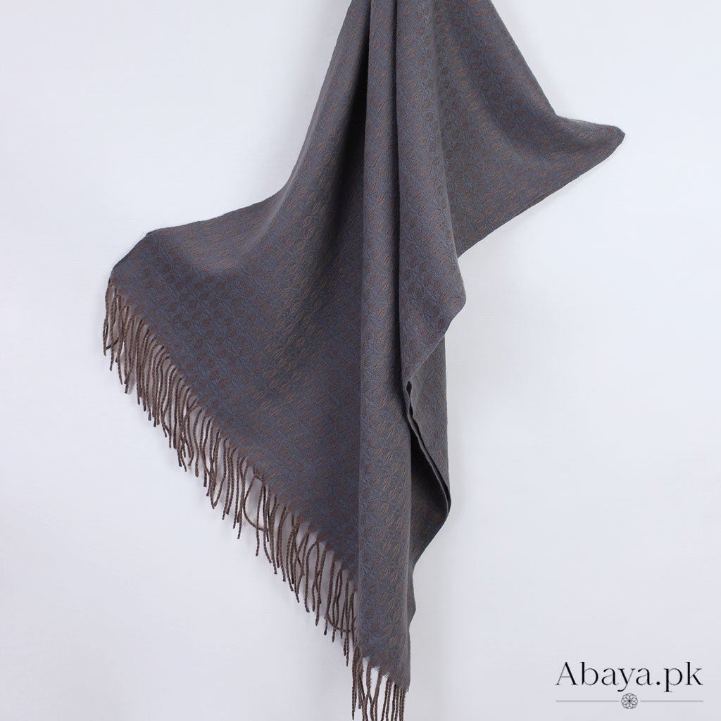 Flower Cashmere Hijab - Grey