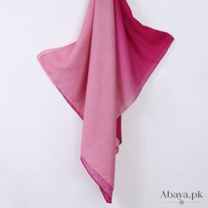 Ombre Lawn Hijab - (Shocking pink and Peach)