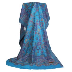 Embroidery-Cashmere-Light Blue