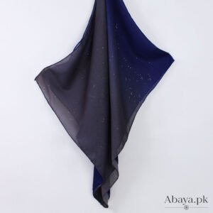 Ombre Lawn Hijab - (Charcoal and Royal blue)