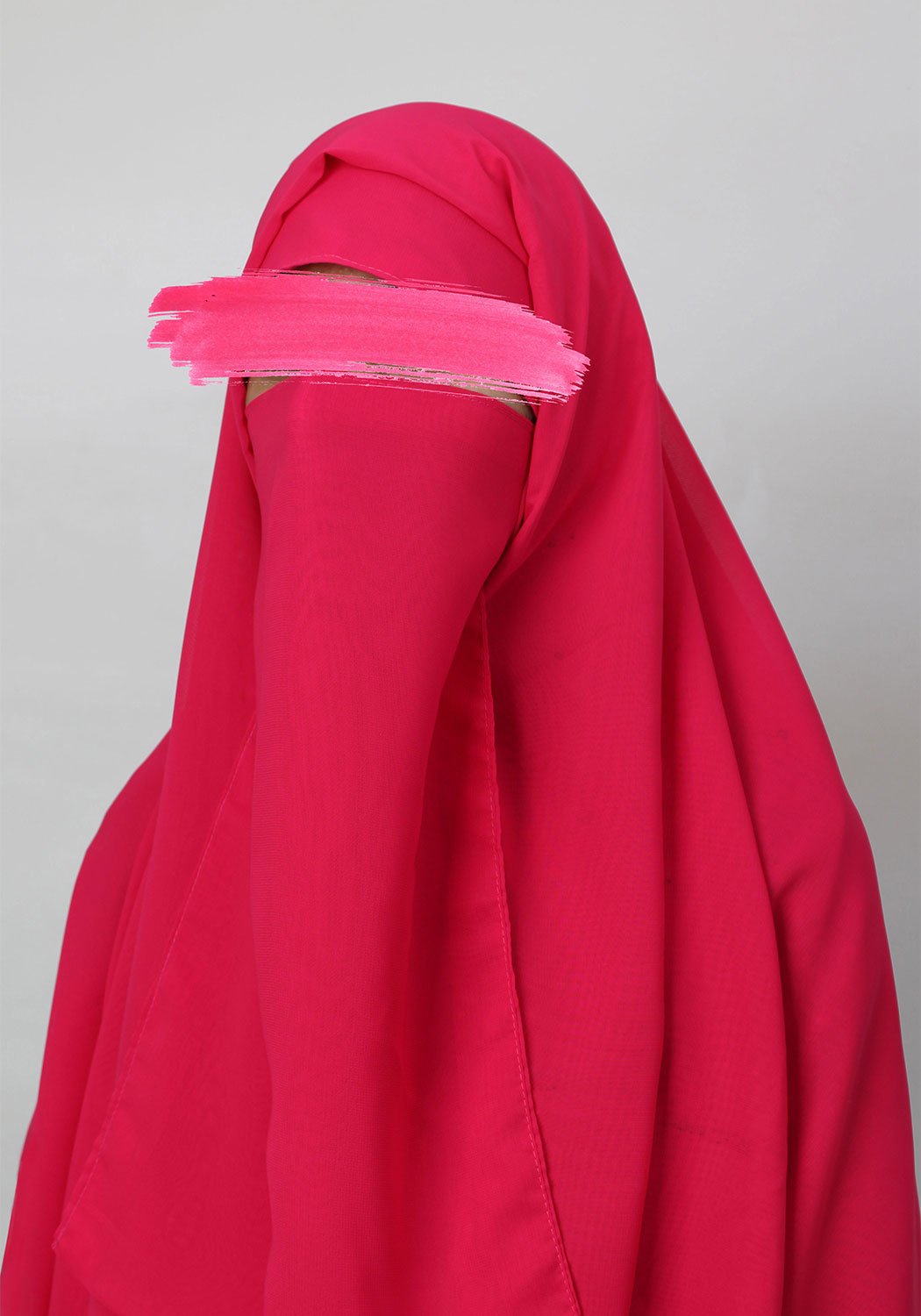 Chiffon 3piece Scraf - Magenta