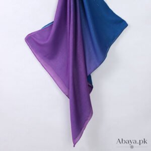 Ombre Lawn Hijab - (Purple and Sea blue)