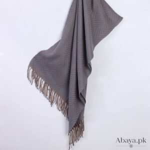 Zebra Woolen Hijab - Grey