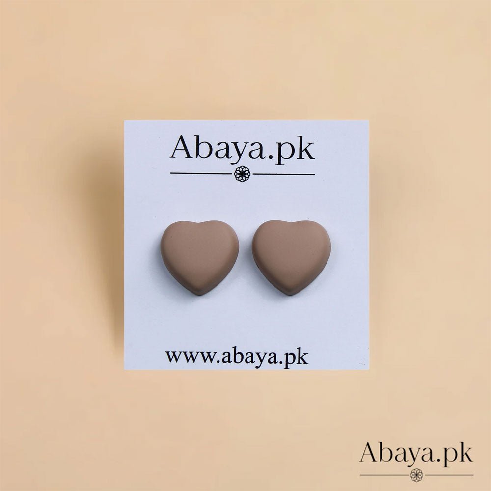 MATTE HEART - BEIGE MAGNET PINS