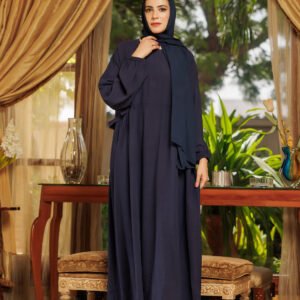 Loop Button Blue Abaya