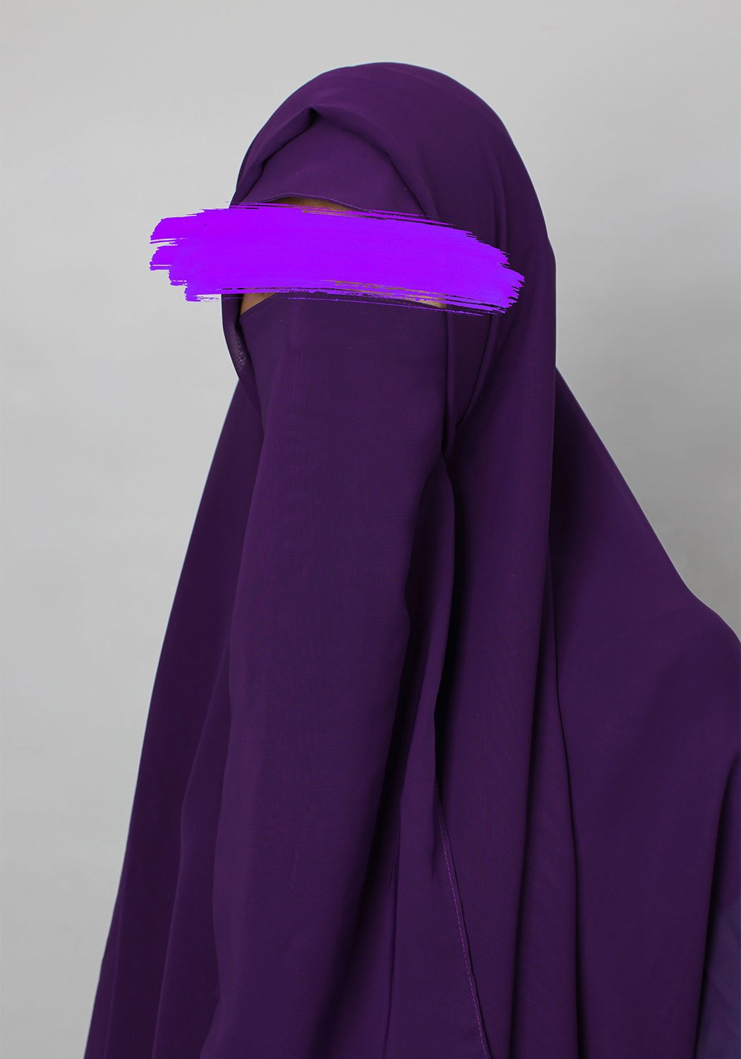 Chiffon 3piece Scraf - purple
