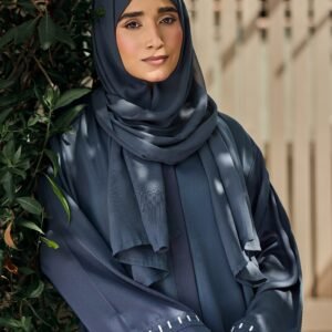 Grey Batek Abaya | Velora