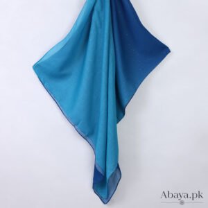 Ombre Lawn Hijab - (Sky blue and Blue)