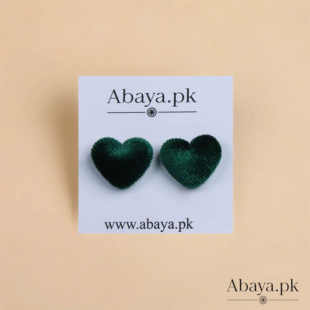 VELVET HEART - GREEN MAGNET PINS