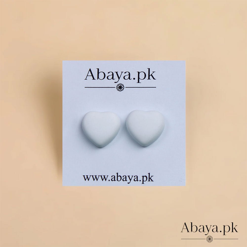 MATTE HEART - WHITE MAGNET PINS