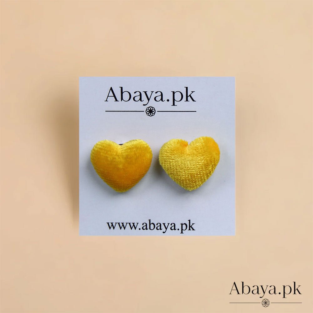 VELVET HEART - YELLOW MAGNET PINS