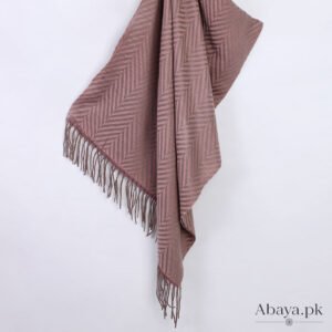Zebra Woolen Hijab - Peach