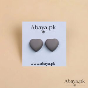 MATTE HEART - GREY MAGNET PINS