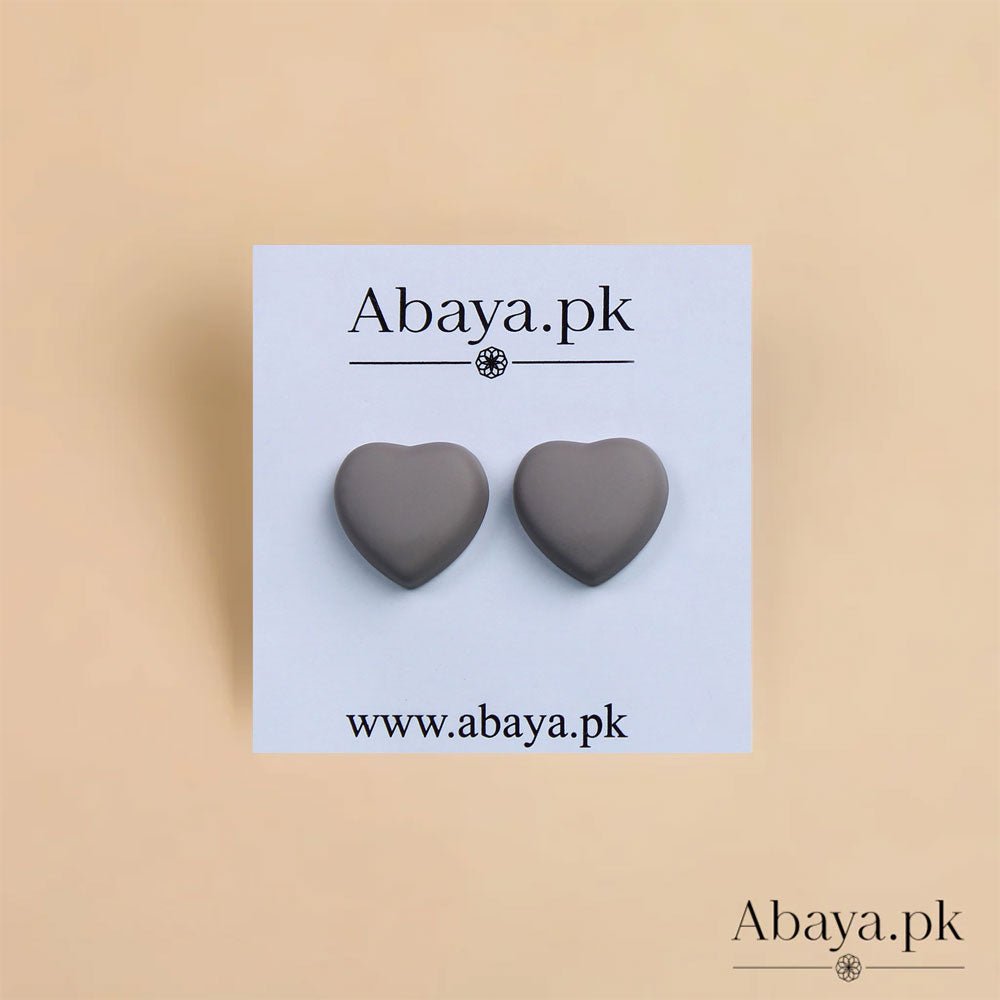 MATTE HEART - GREY MAGNET PINS