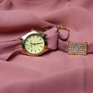 Chiffon Watch Braclet Hijab-Tea Pink