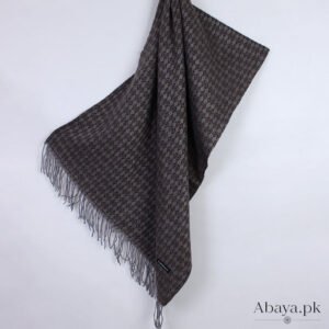 Flower Cashmere Hijab - Dark Brown