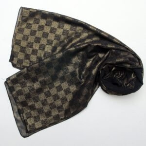 Chiffon Check Foil Black