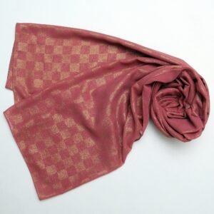 Chiffon Check Foil-Pink