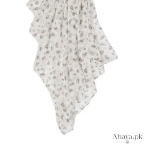 Georgette white Daisy Hijab