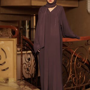 Brown Cafifa Style Abaya