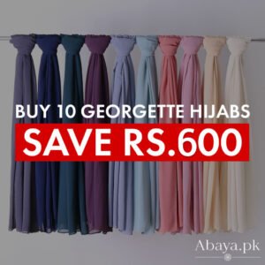 Plain Georgette Hijab Bundle (Choose any 10 Hijabs & Get 600 OFF)