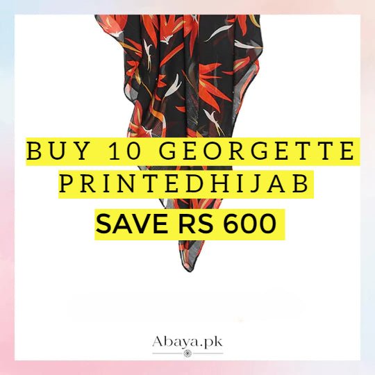 Printed Georgette Hijab Bundle (Choose any 10 Hijabs & Get 600 OFF)