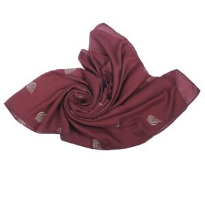 Lawn Embroadry-Maroon