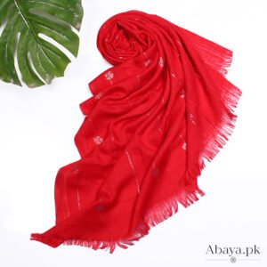 Turkish Foil Hijab Red